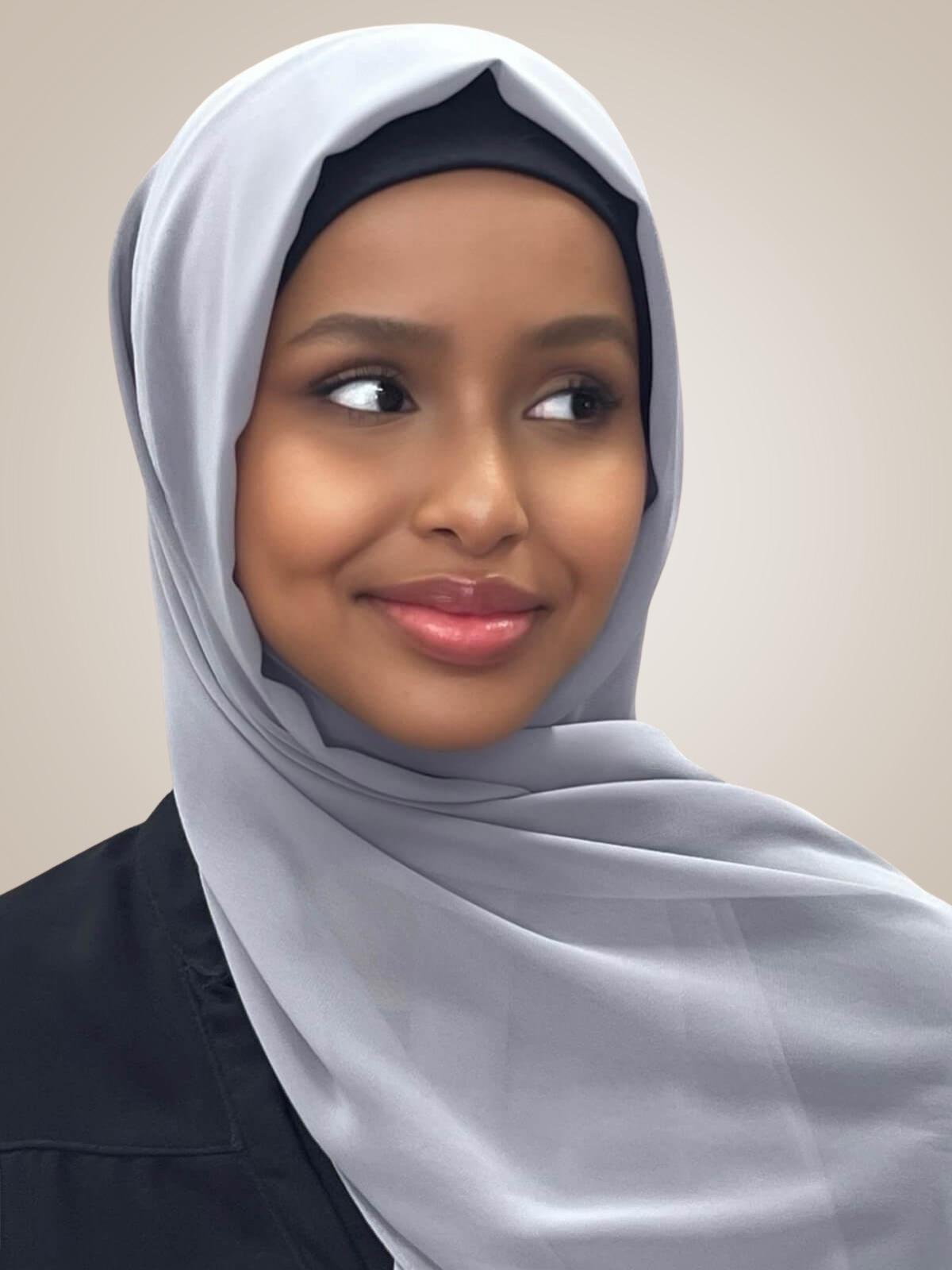 Luxury Chiffon Hijab-Gravity Grey