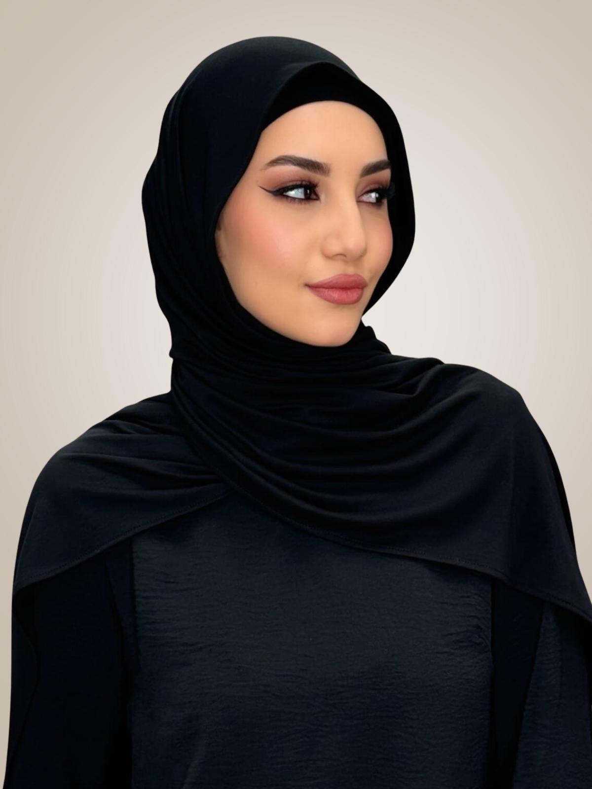 Premium Jersey Hijab-Black