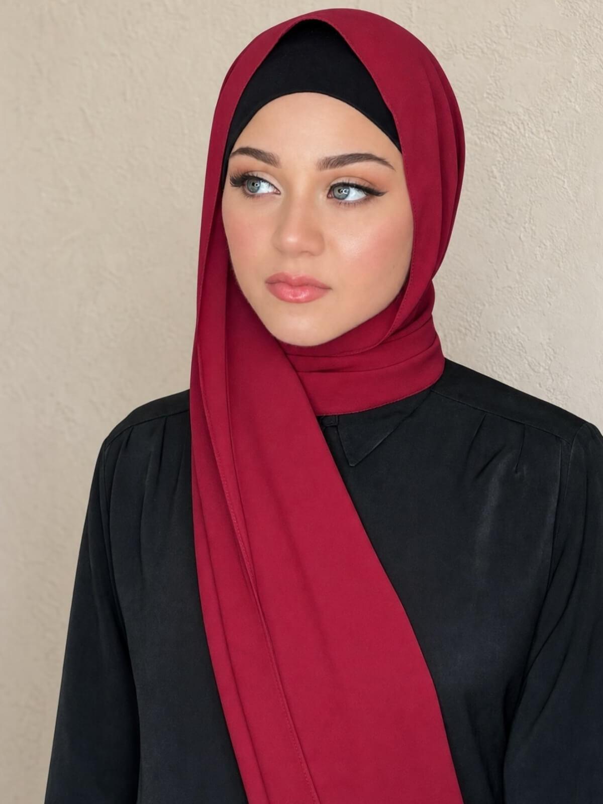 Classic Chiffon Hijab-Wine