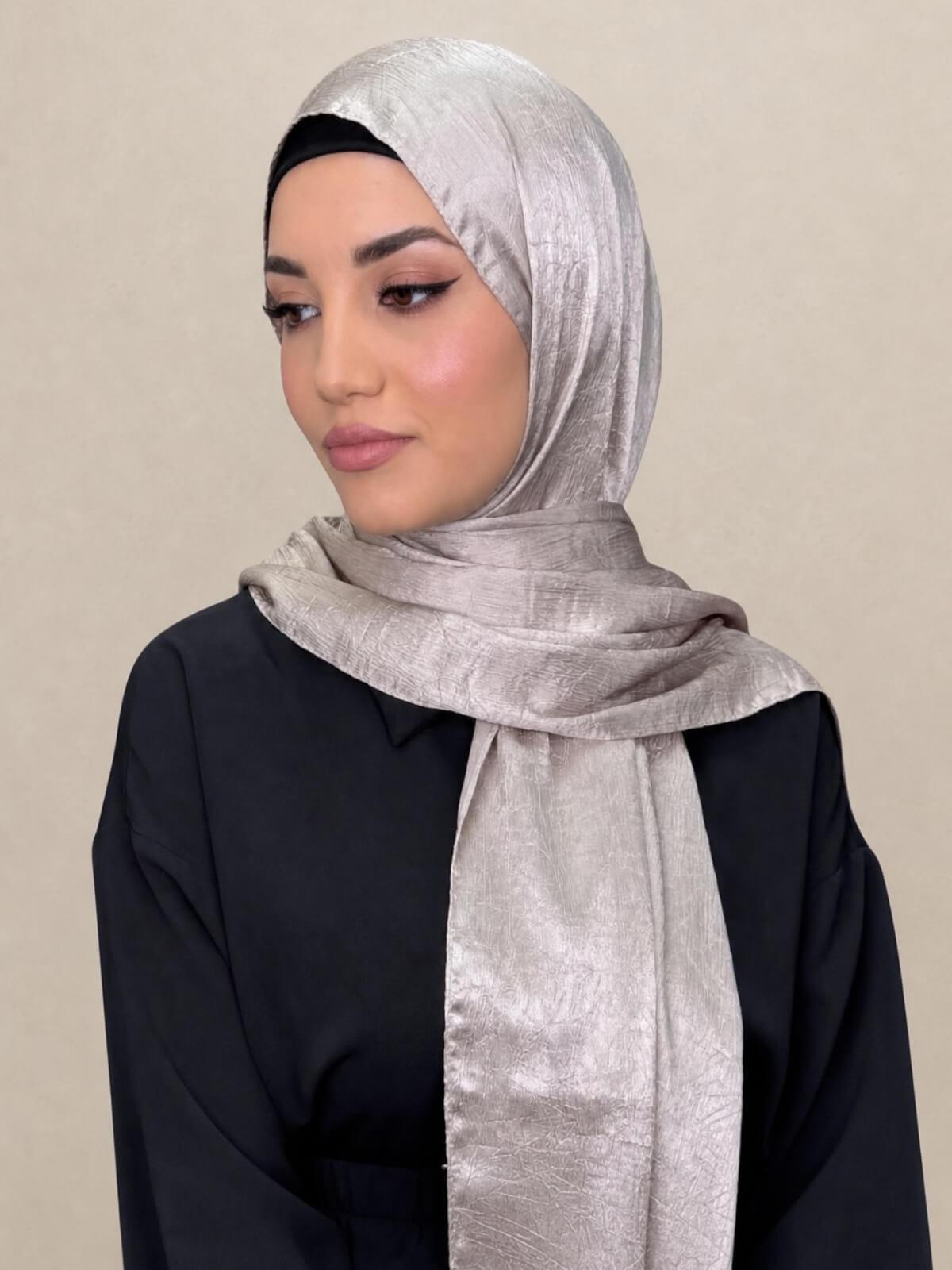 Classic Satin Hijab-Champagne