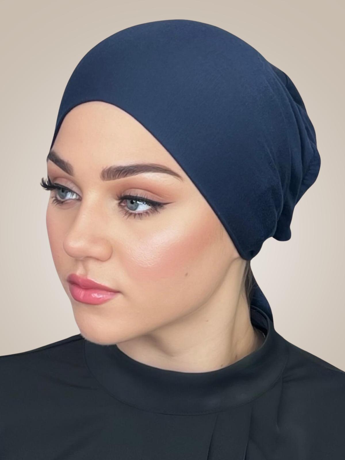 Tie Back UnderScarf-Navy