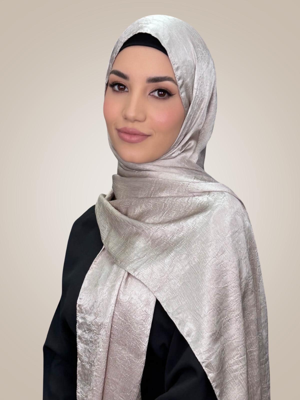 Classic Satin Hijab-Champagne