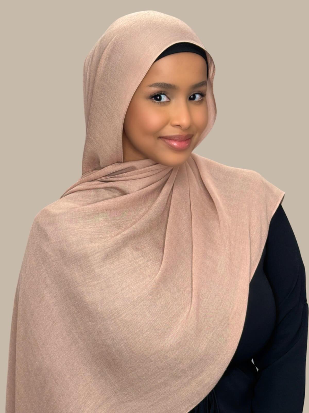 Cotton Modal Hijab-Cocoa Beige