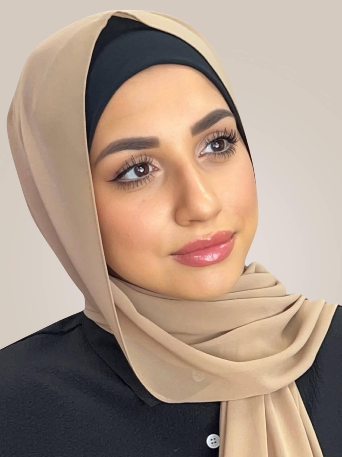 Luxury Chiffon Hijab-Honey Comb