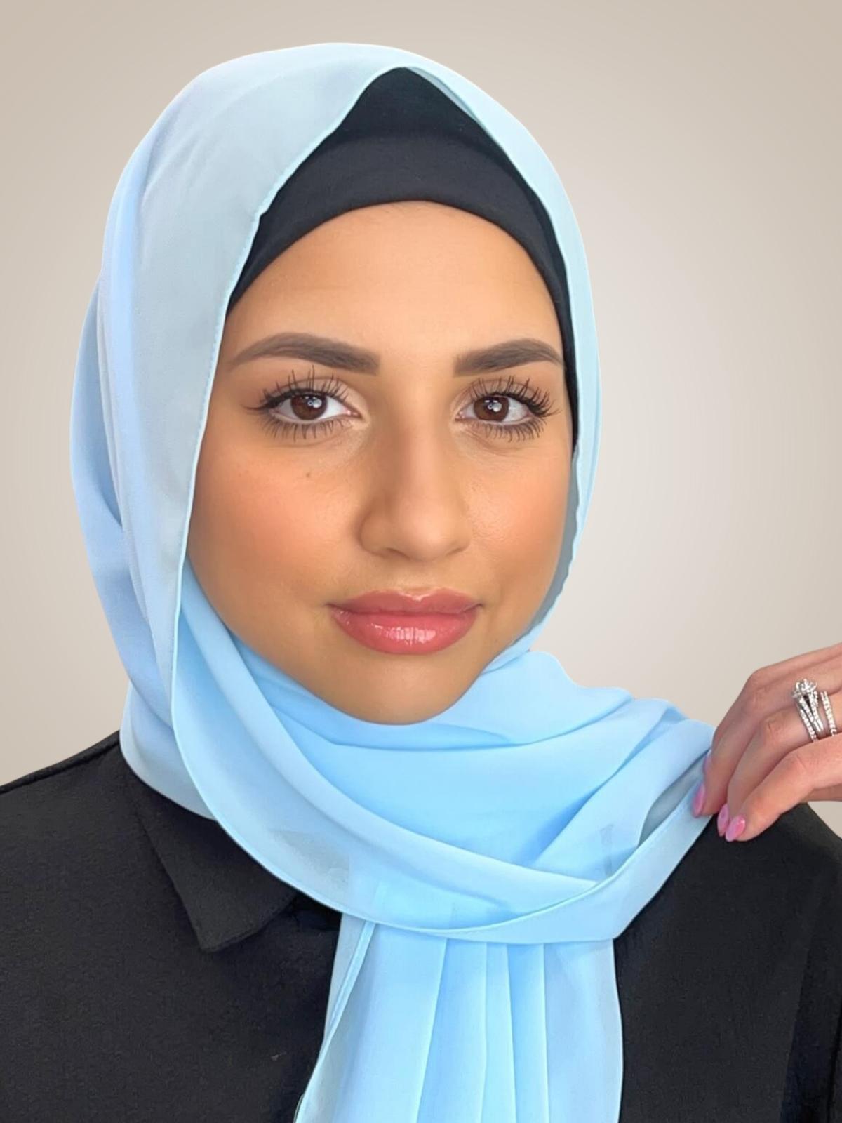 Classic Chiffon Hijab-Sky Blue