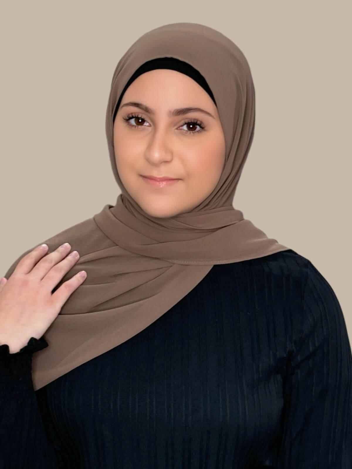 Modish Girl Luxury Chiffon Hijab-Chestnut Brown