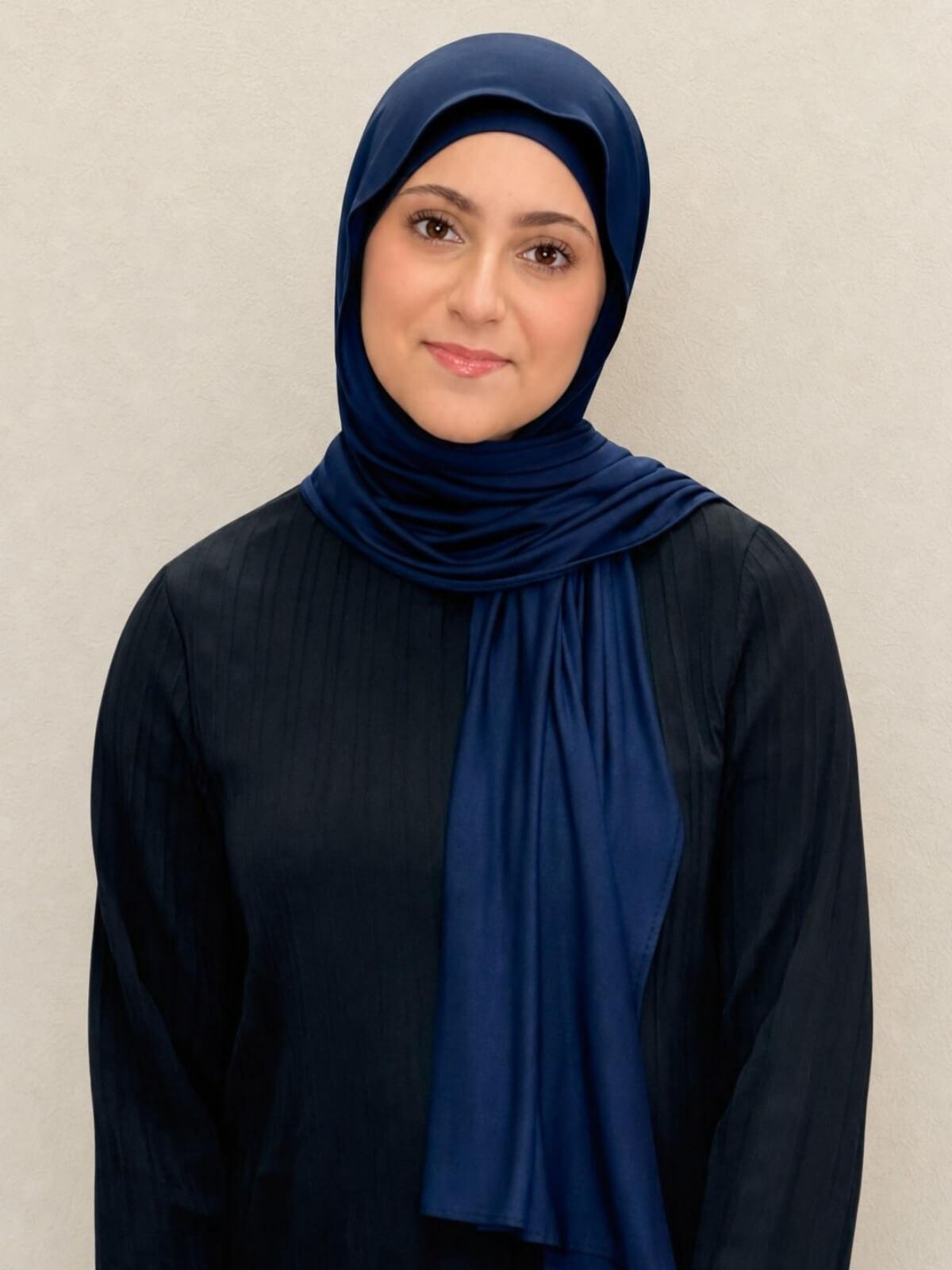 Modish Girl Premium Jersey Hijab-Navy