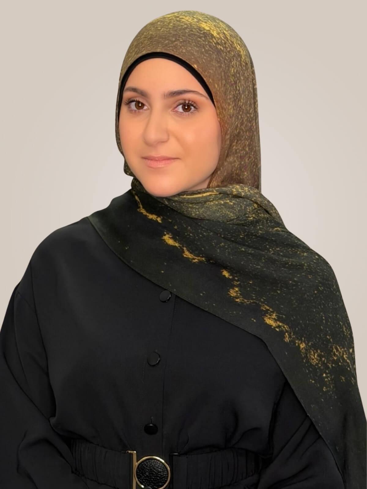 Modish Girl Print Modal Hijab-Golden Dune
