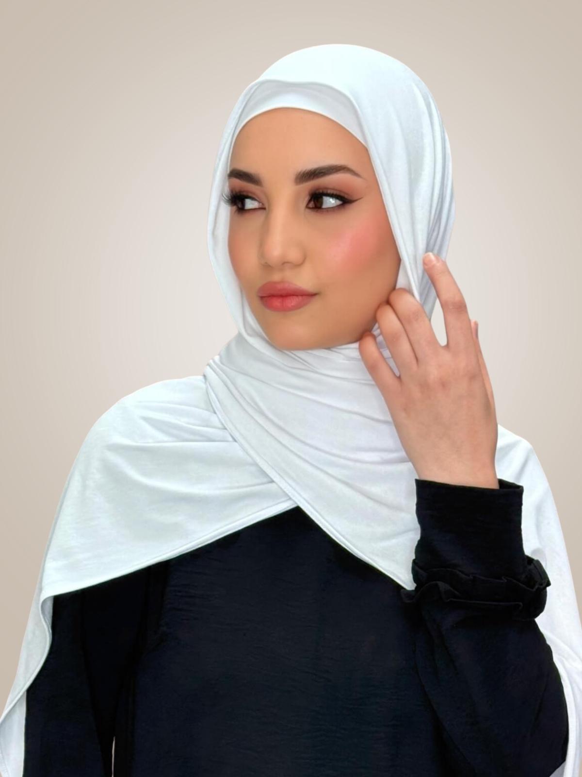 Premium Jersey Hijab-White