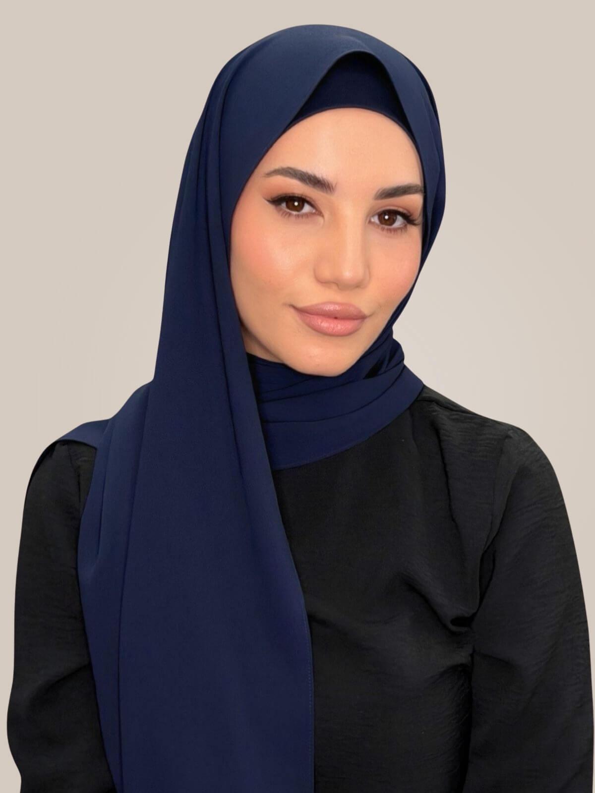 Matching Chiffon Hijab Set-Dark Slate
