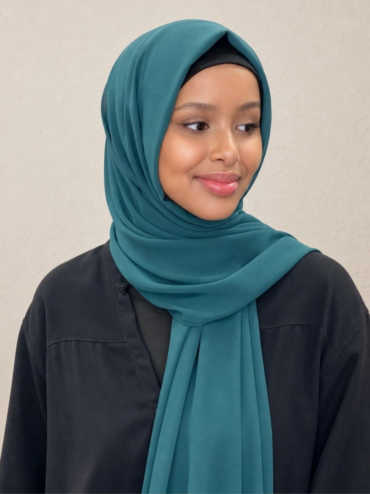 Luxury Chiffon Hijab-Ponderosa Pine