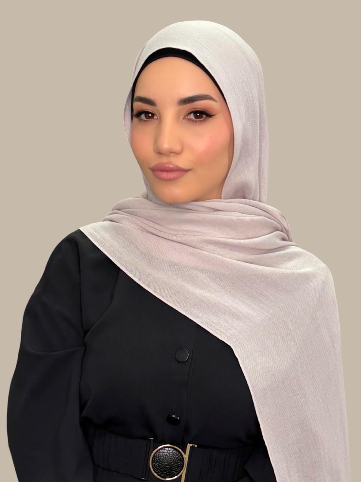 Cotton Modal Hijab-Misty Mink