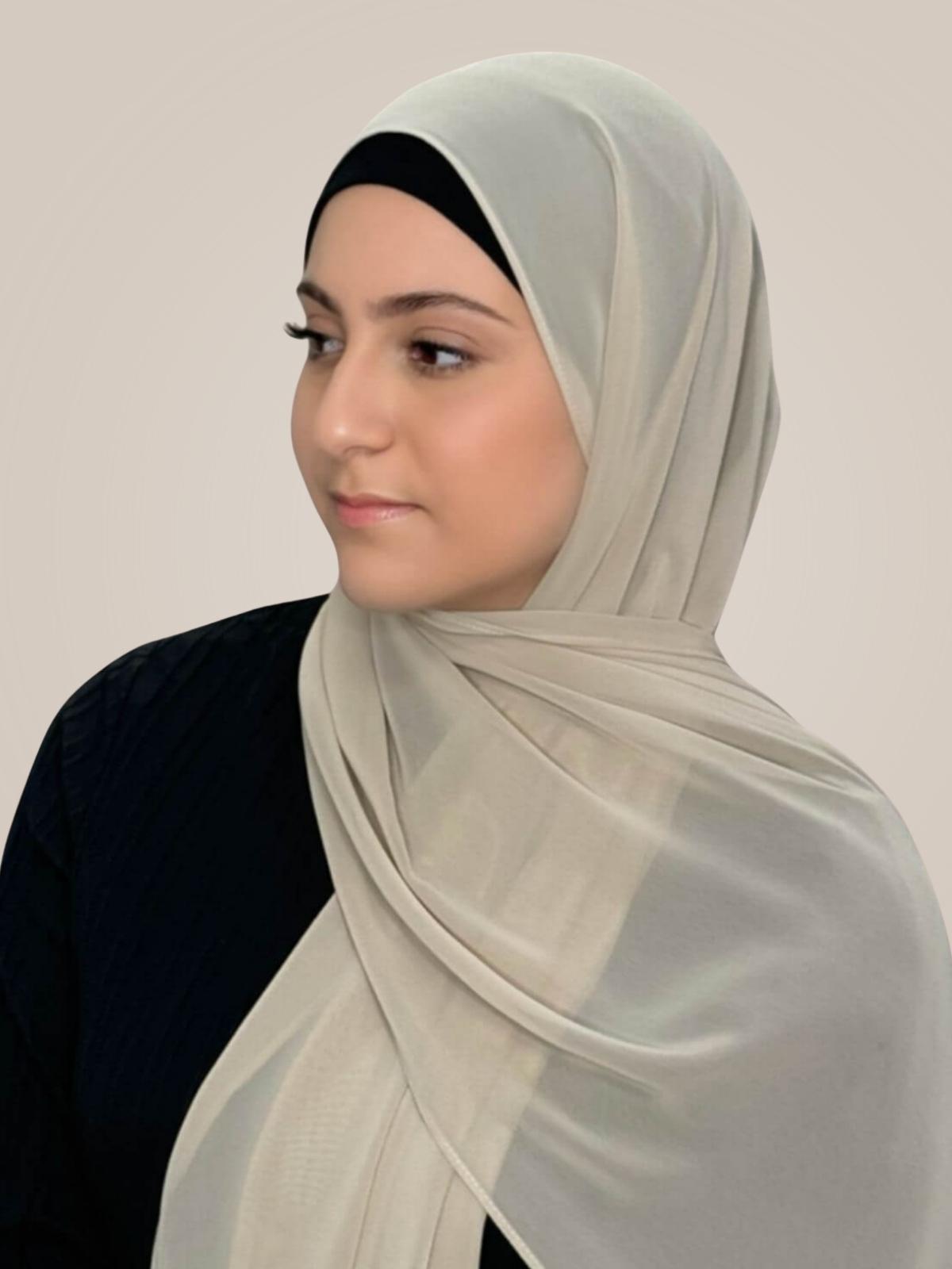 Modish Girl Luxury Chiffon Hijab-Vanilla