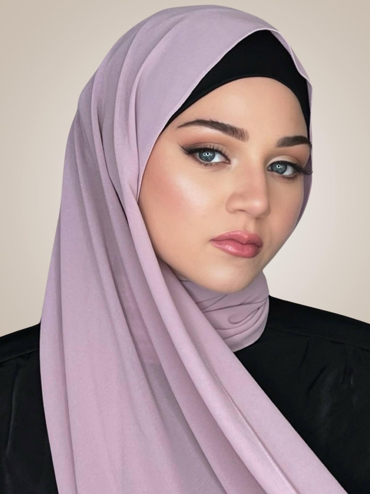 Classic Chiffon Hijab-Khaki Rose