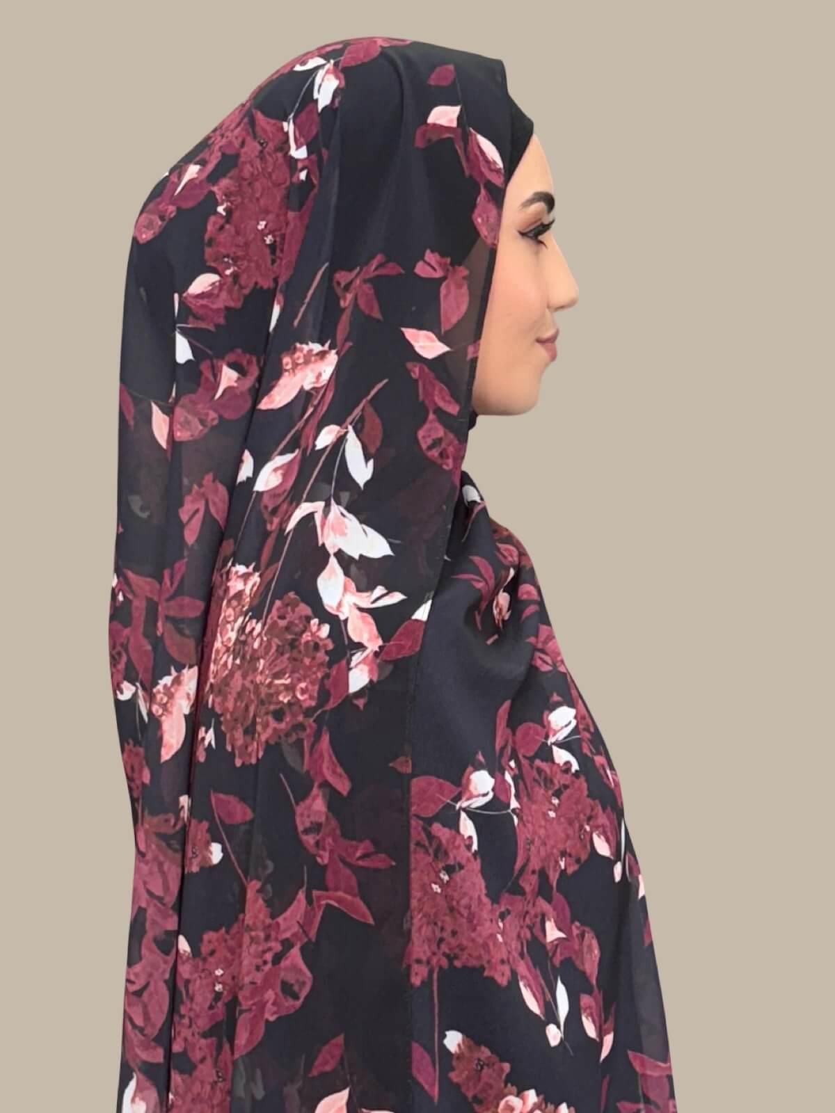 Printed Chiffon Hijab-Wild Orchid