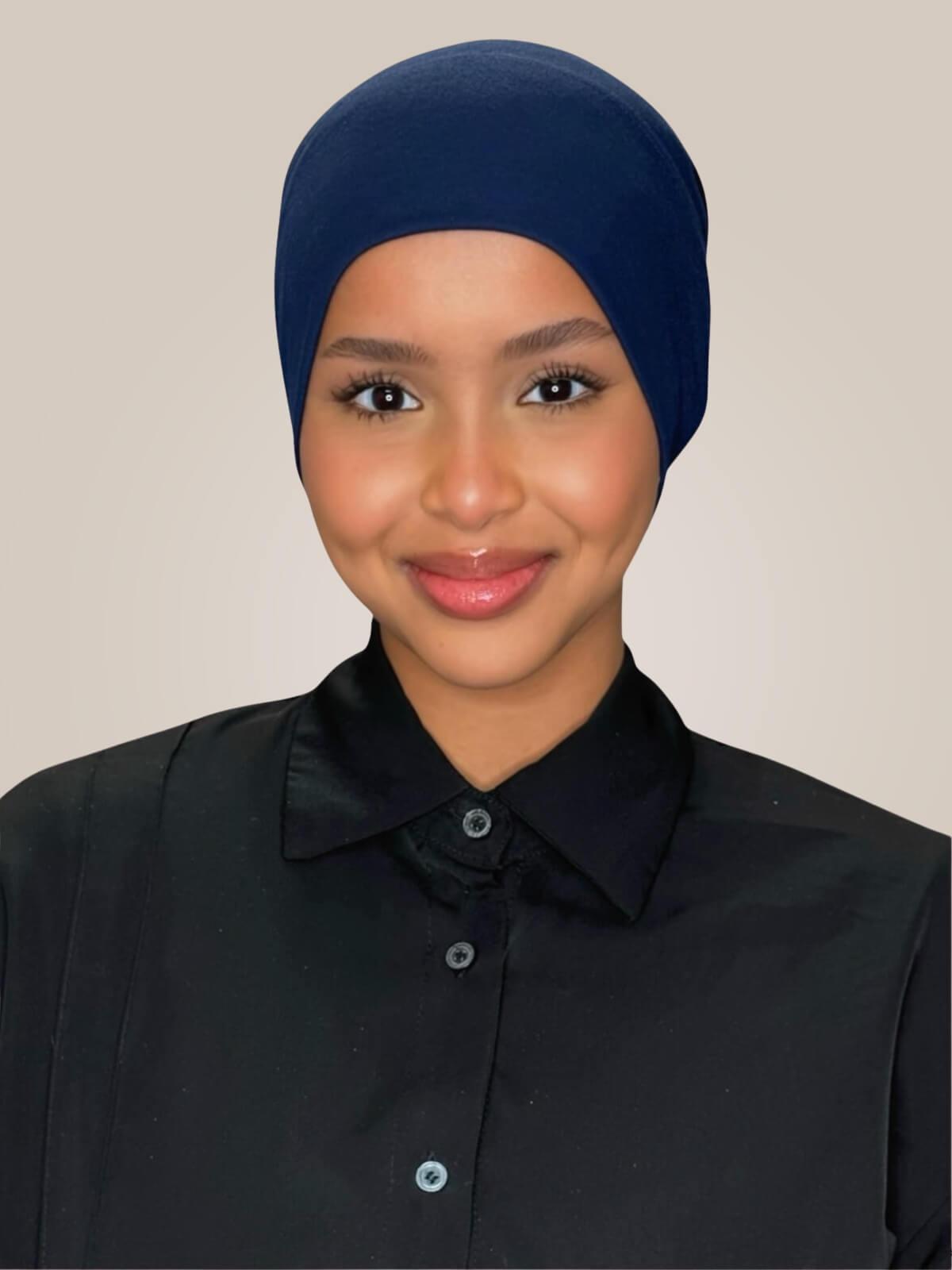 Premium Cotton Underscarf-Navy