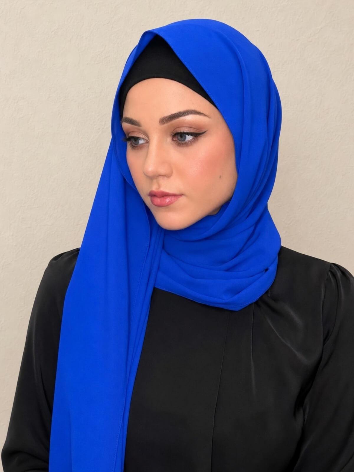 Classic Chiffon Hijab-Royal Blue