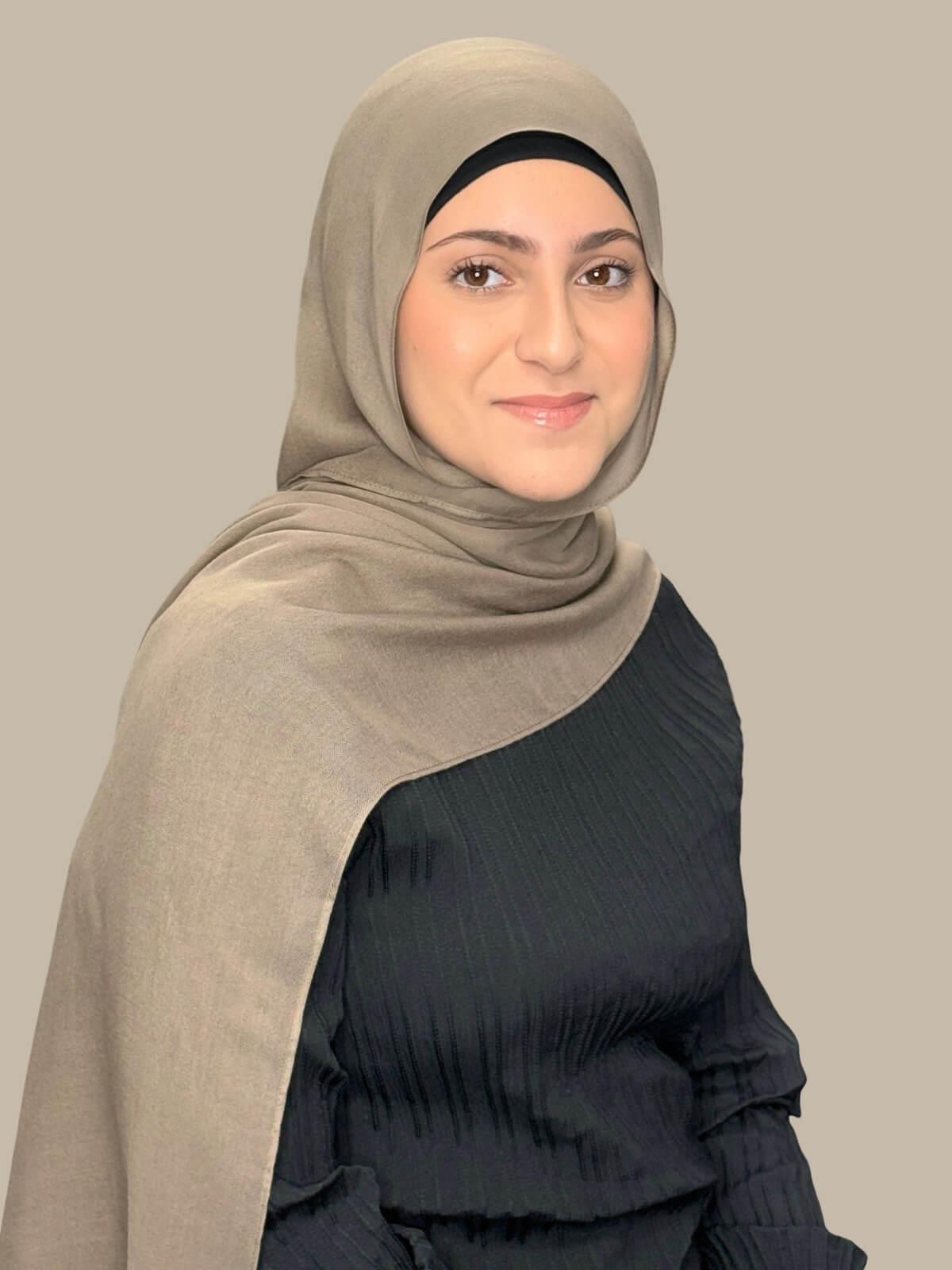 Modish Girl Cotton Modal Hijab-Forest Oak