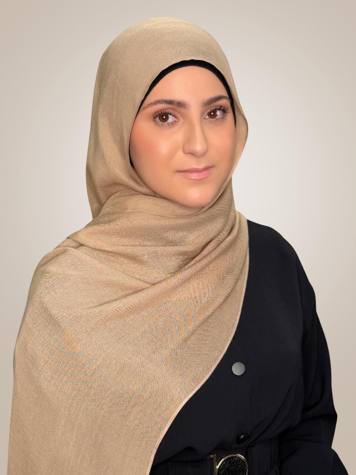 Modish Girl Cotton Modal Hijab-Tan