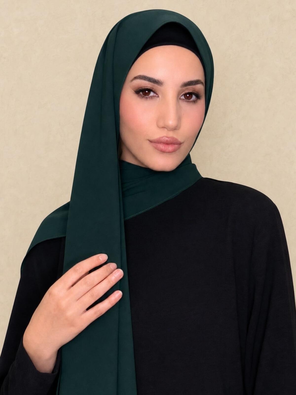 Classic Chiffon Hijab-Pine