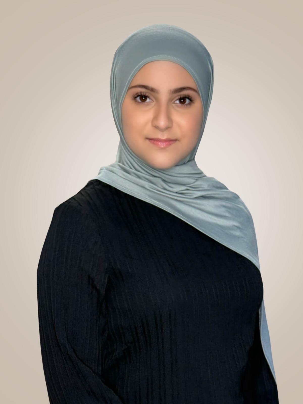 Modish Girl Pre-Sewn Jersey Hijab-Stone Green