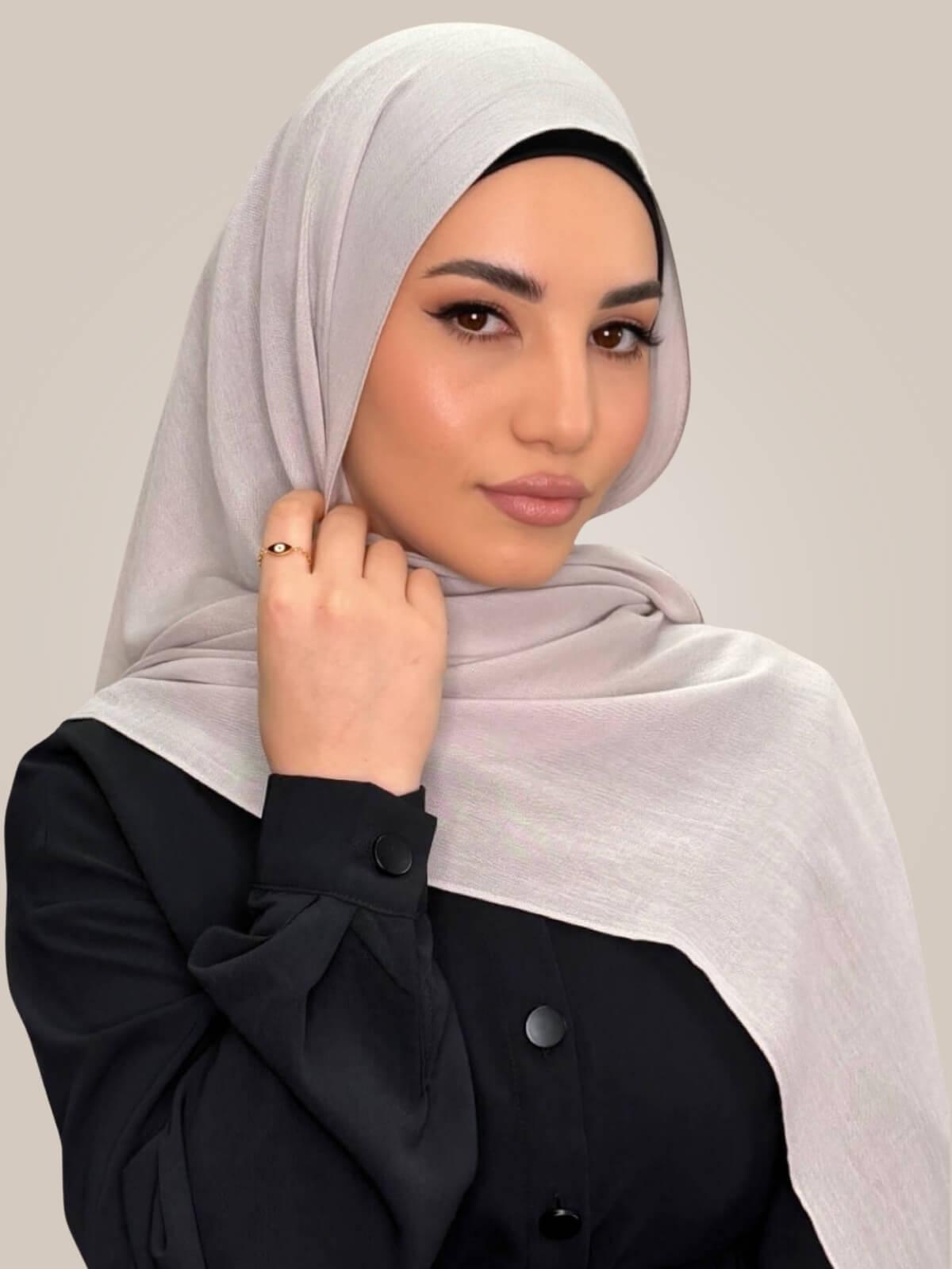 Cotton Modal Hijab-Misty Mink