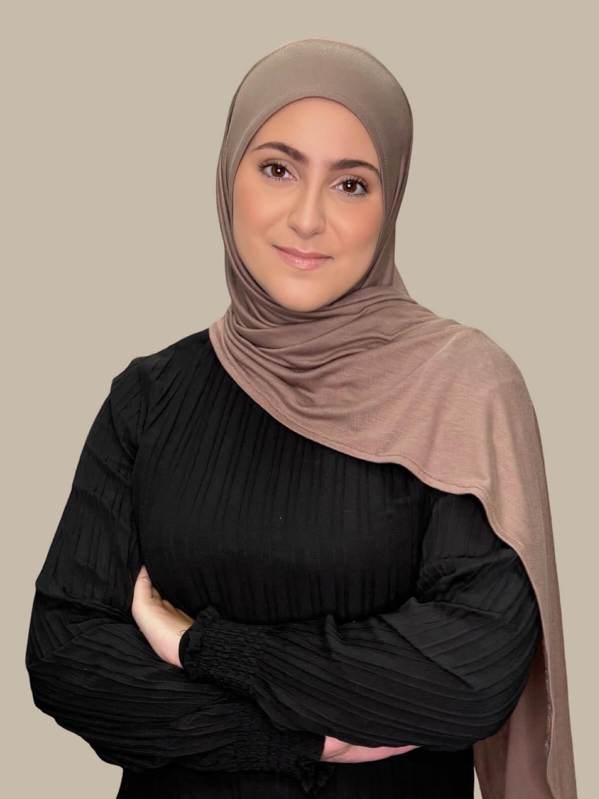 Modish Girl Pre-Sewn Jersey Hijab-Truffle