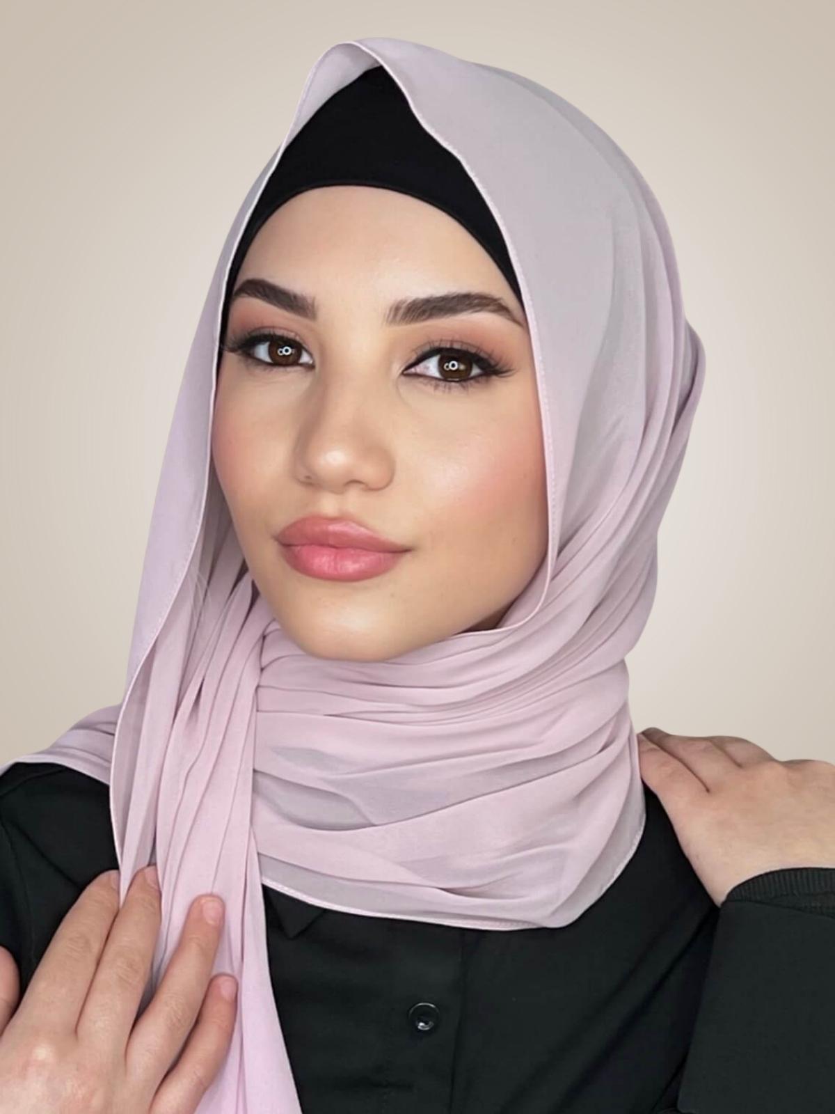 Luxury Chiffon Hijab-Rose Gold