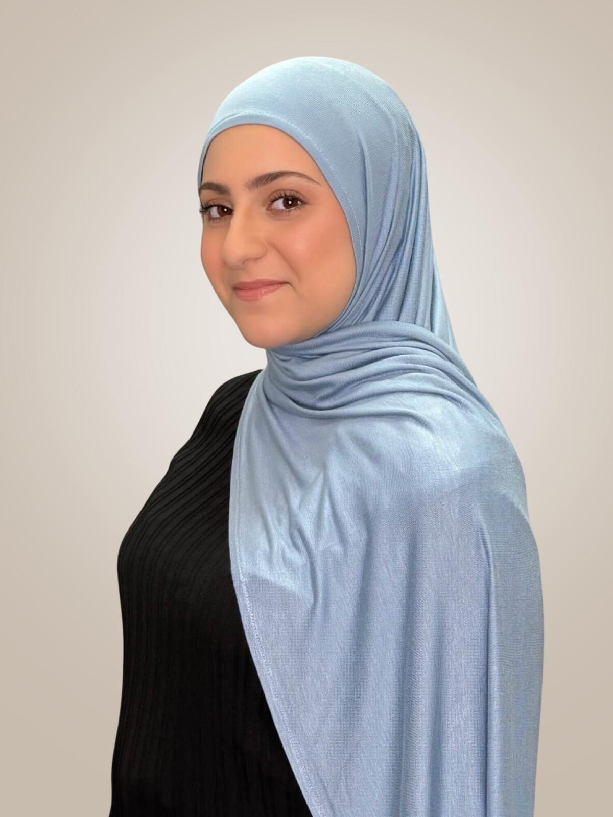 Modish Girl Pre-Sewn Hijab-Dusty Blue