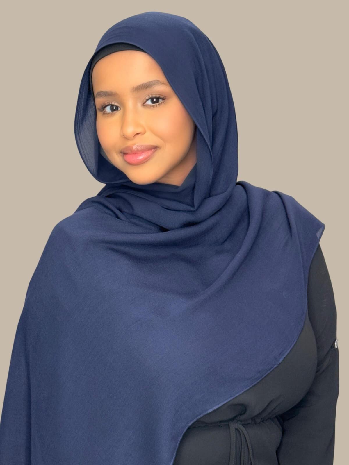 Cotton Modal Hijab-Sea Storm