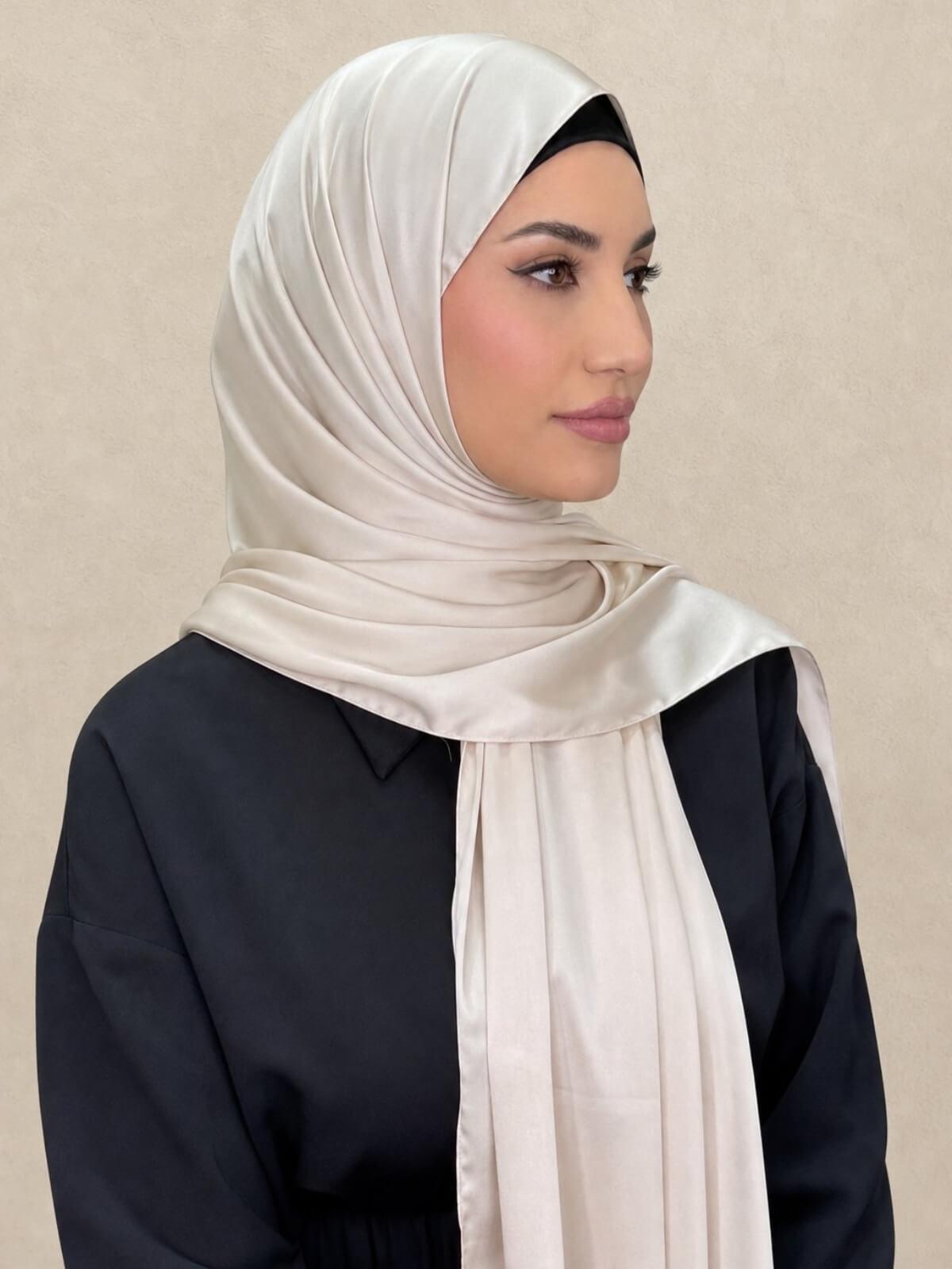 Premium Satin Hijab-Warm Sand