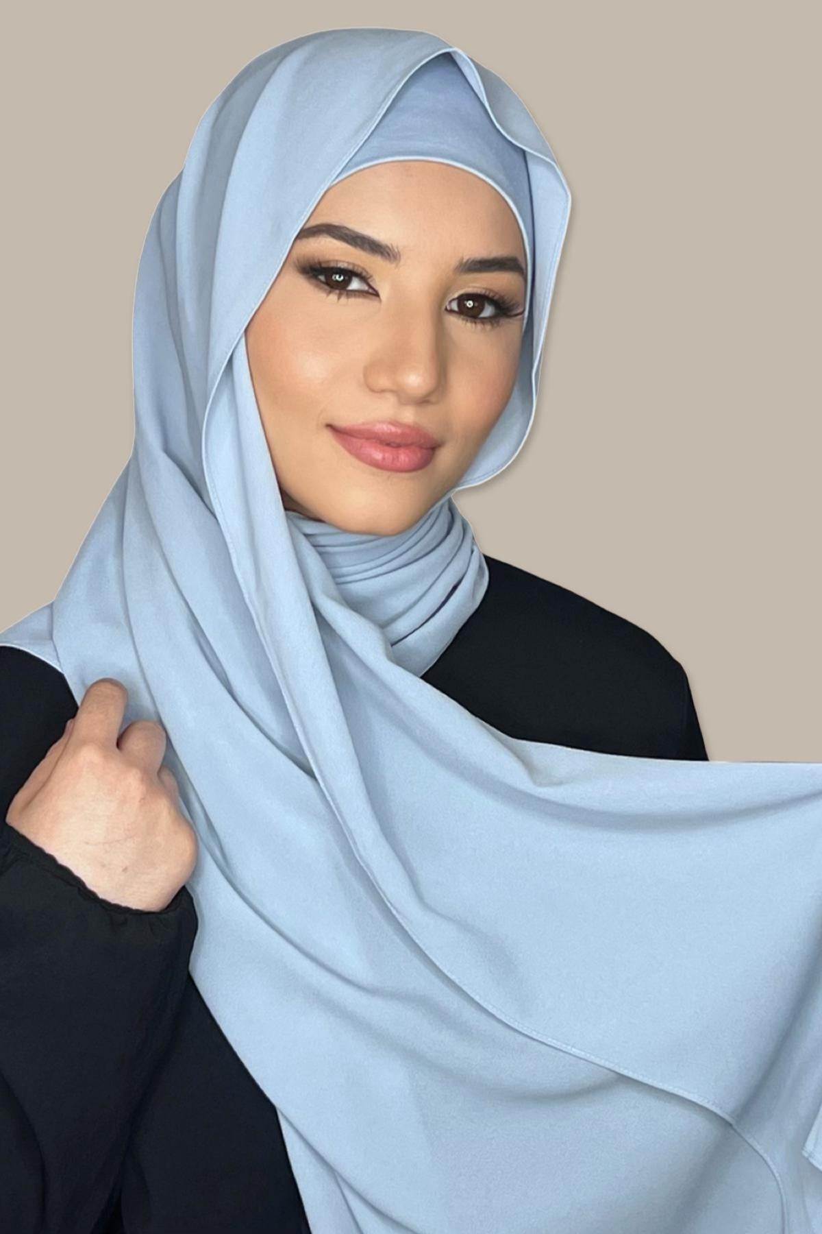 Matching Hijab Magnet Set - Blue Smoke