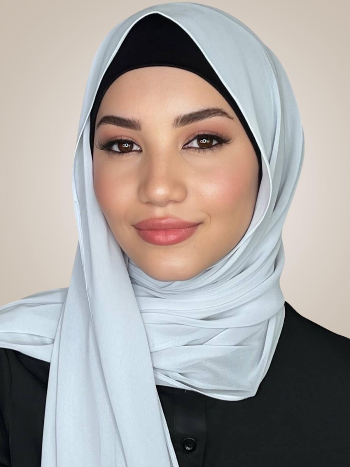 Luxury Chiffon Hijab-Cloud Grey