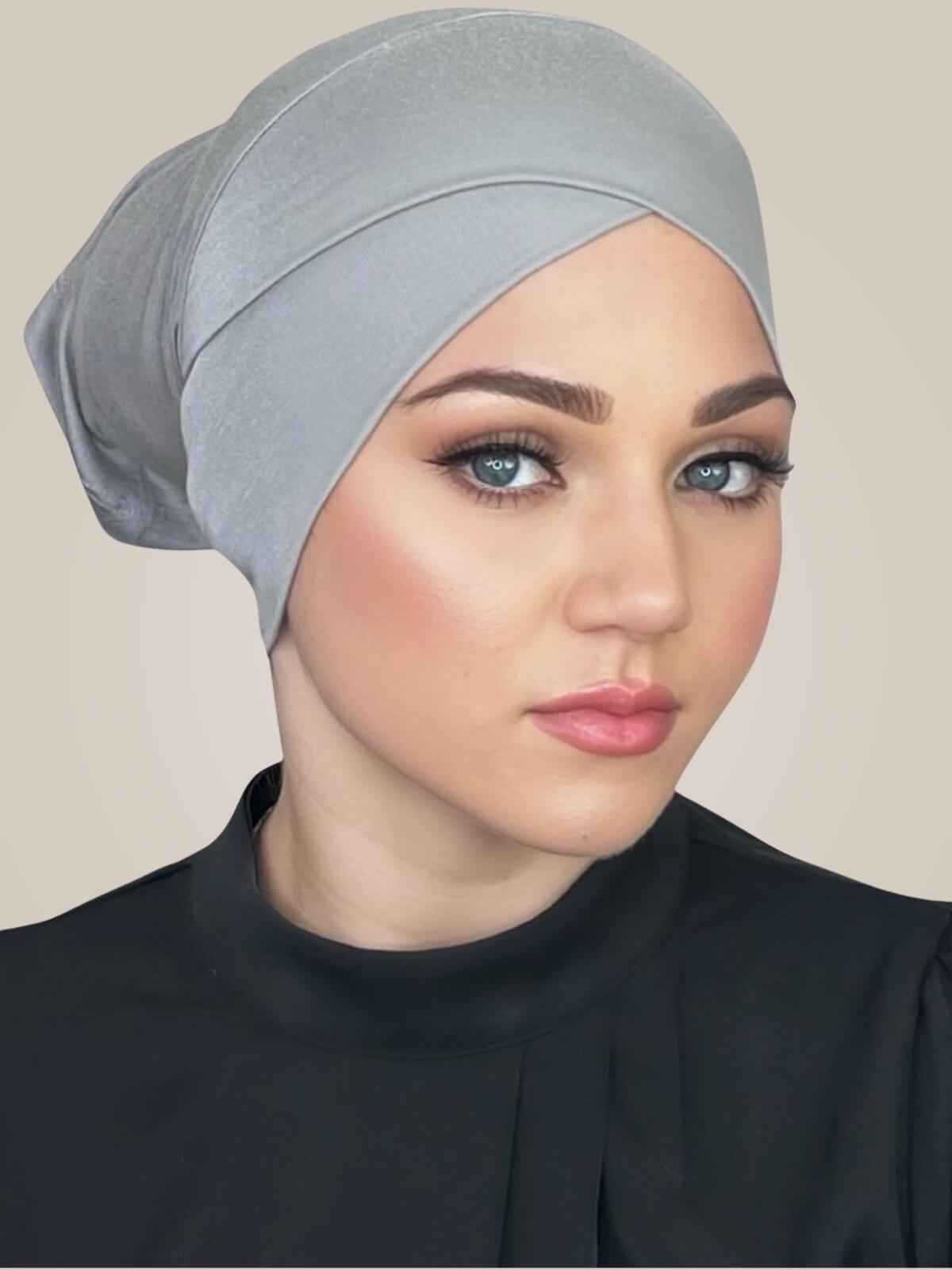 Premium Jersey Cross Front Underscarf-Chic Grey