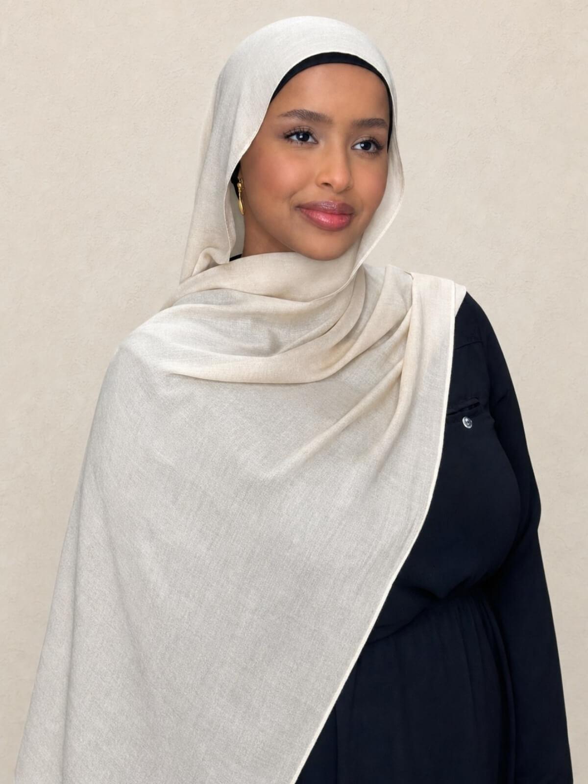 Cotton Modal Hijab-Buttercream