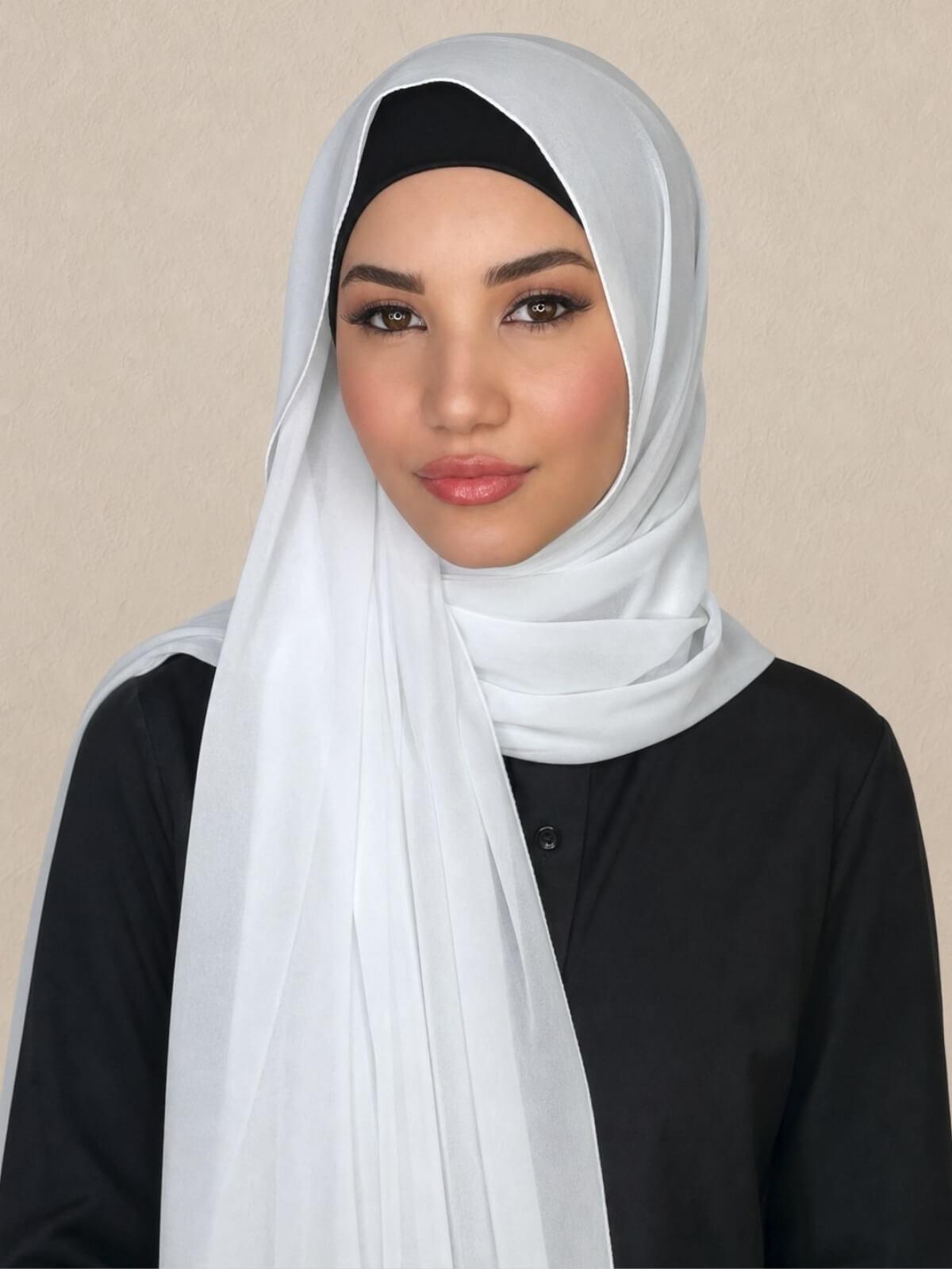 Classic Chiffon Hijab-White