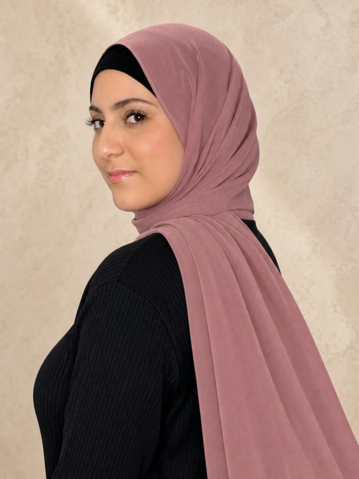 Modish Girl Luxury Chiffon Hijab-Rosey Brown