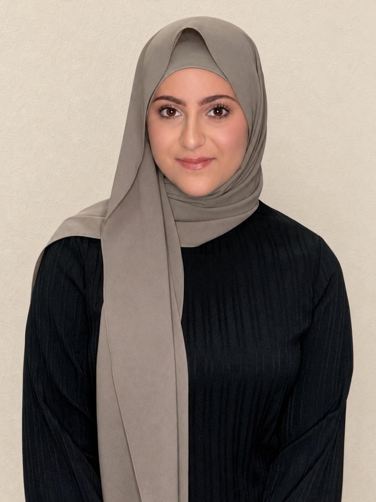Modish Girl Matching Chiffon Hijab Set-Truffle