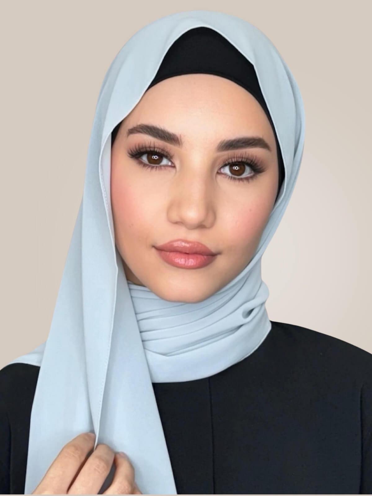 Classic Chiffon Hijab-Pale Grey