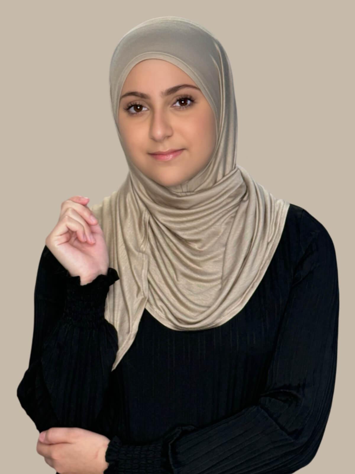 Modish Girl Pre-Sewn Jersey Hijab-Vanilla