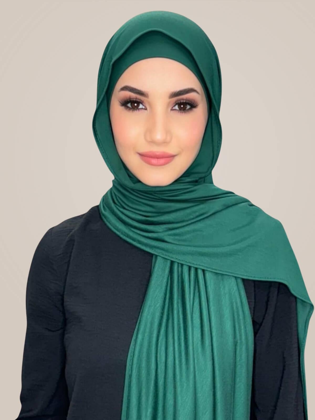 Premium Jersey Hijab-Forrest Green