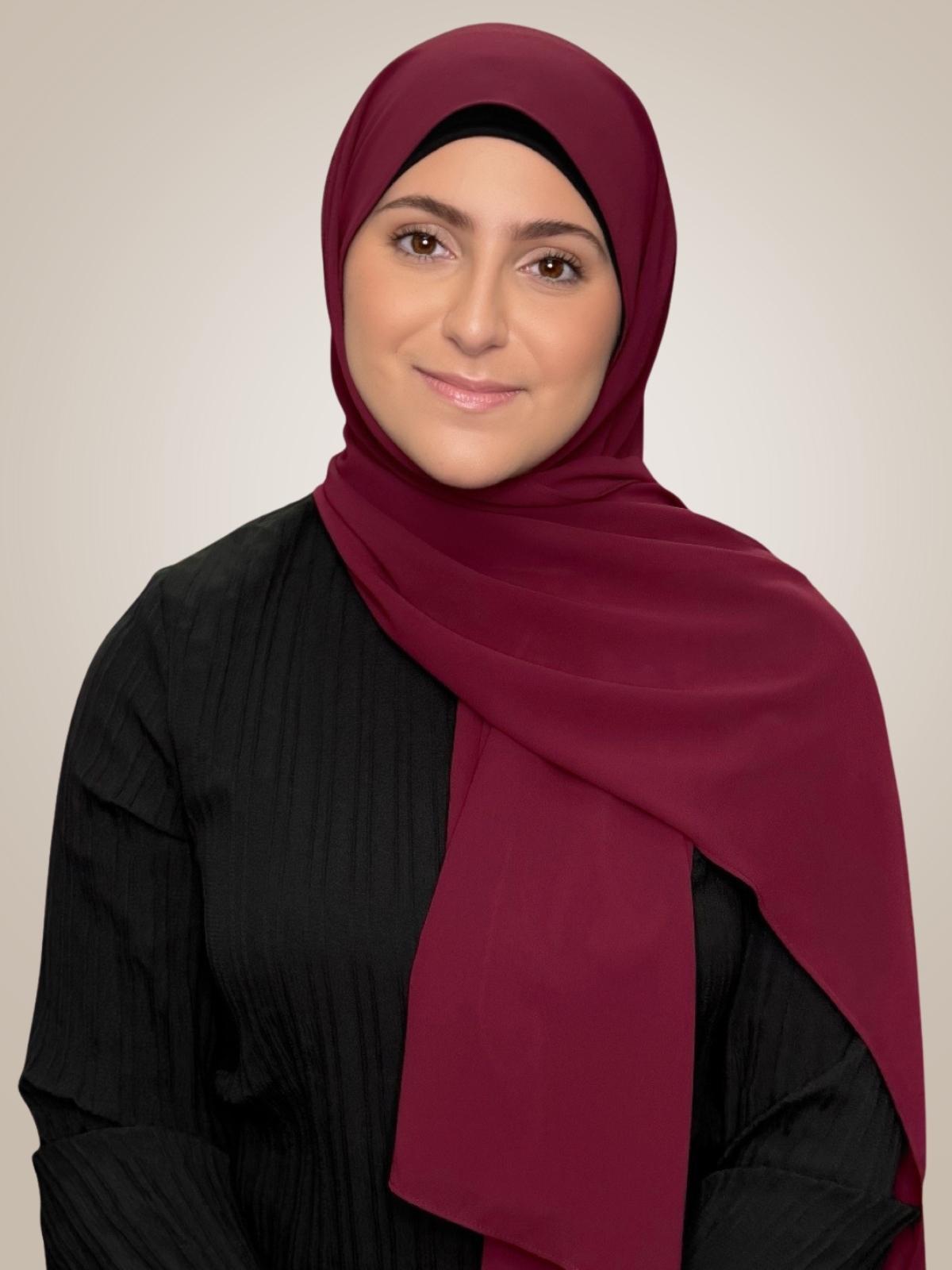 Modish Girl Luxury Chiffon Hijab-Wine