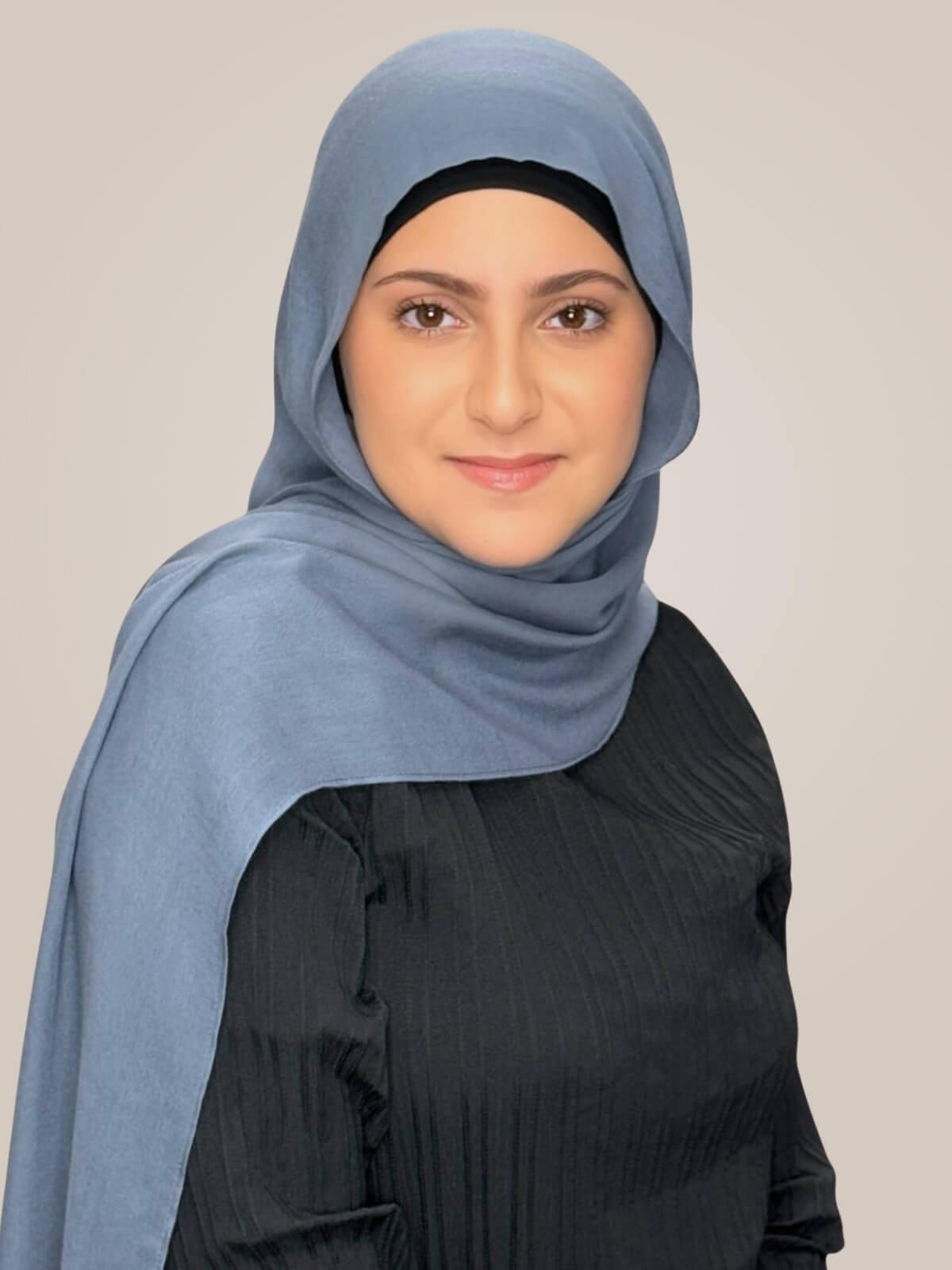 Modish Girl Cotton Modal Hijab-Dusty Denim