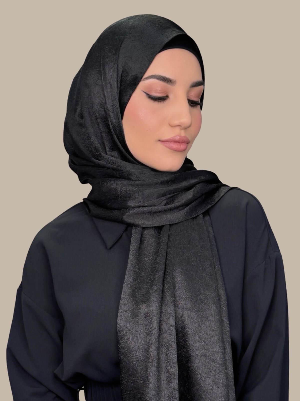 Classic Satin Hijab-Black