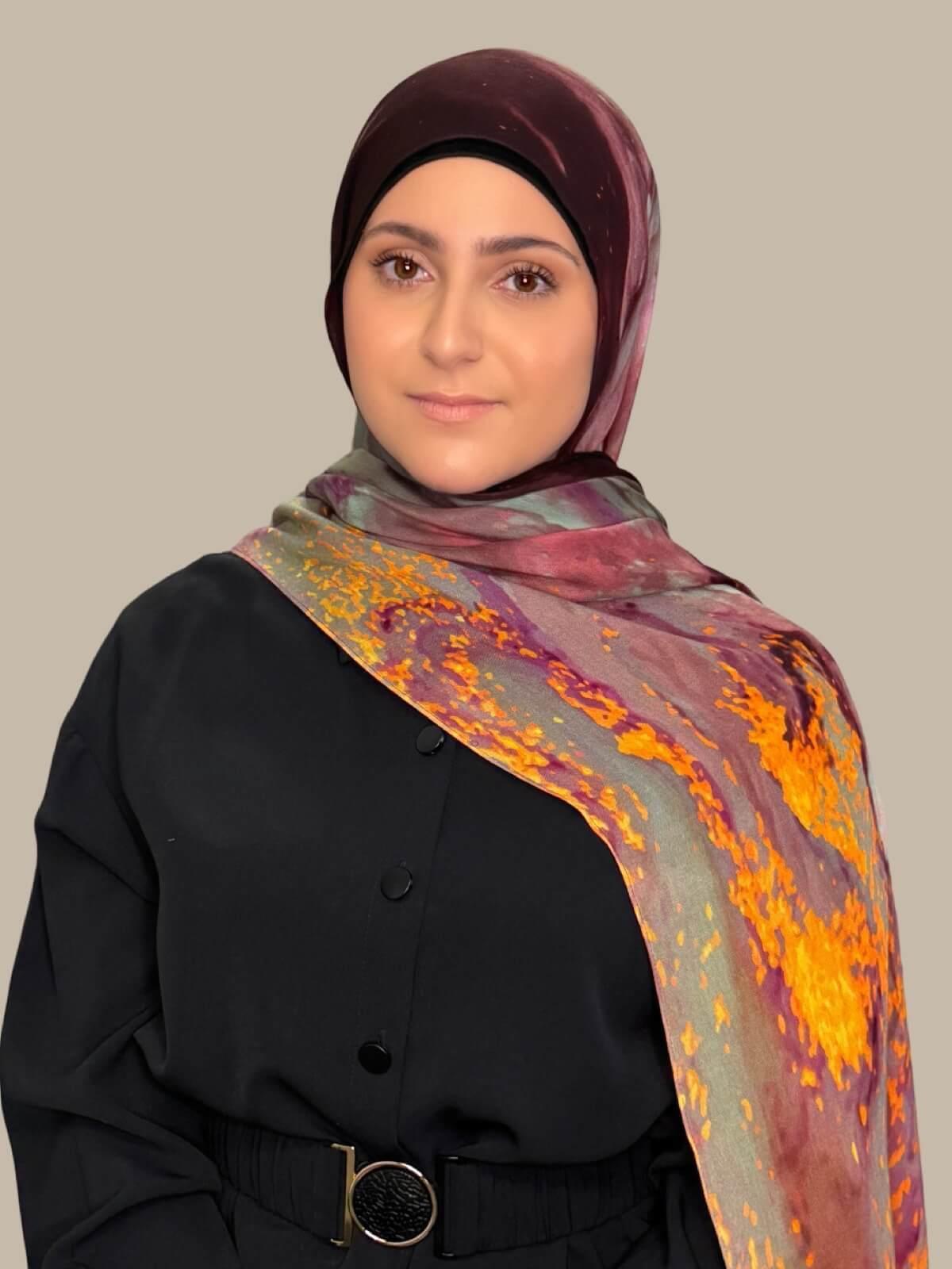 Modish Girl Print Modal Hijab-Rose Mirage