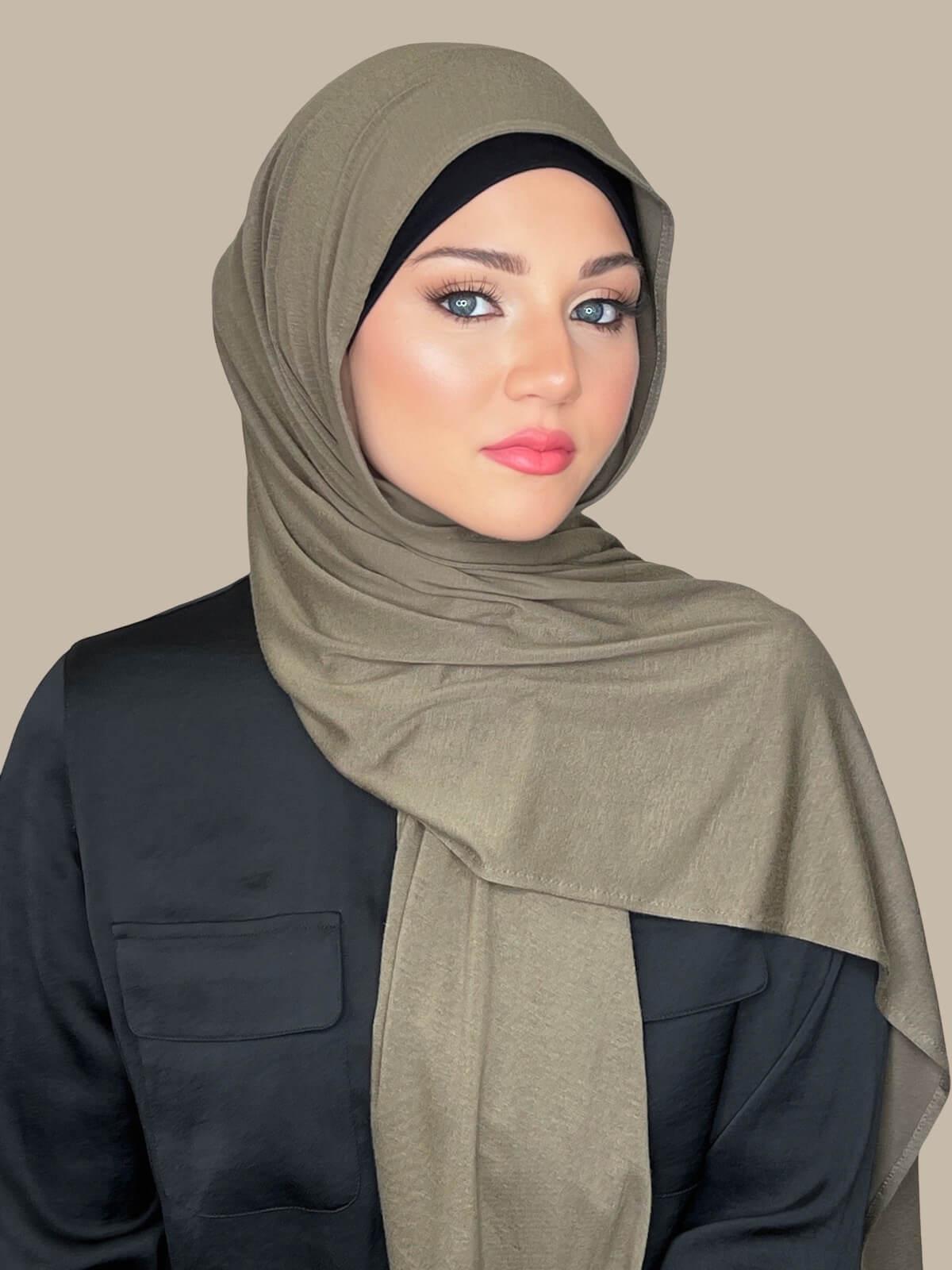 Classic Jersey Hijab-Dark Sage