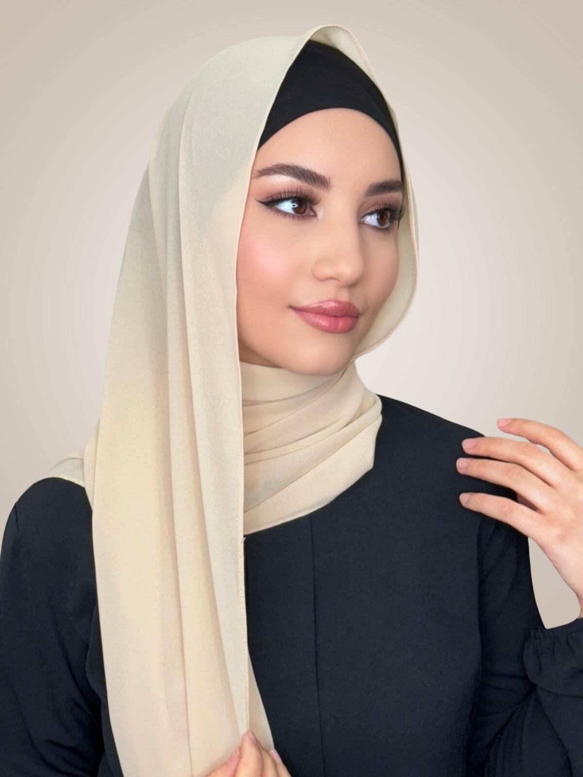 Classic Chiffon Hijab-Bisque