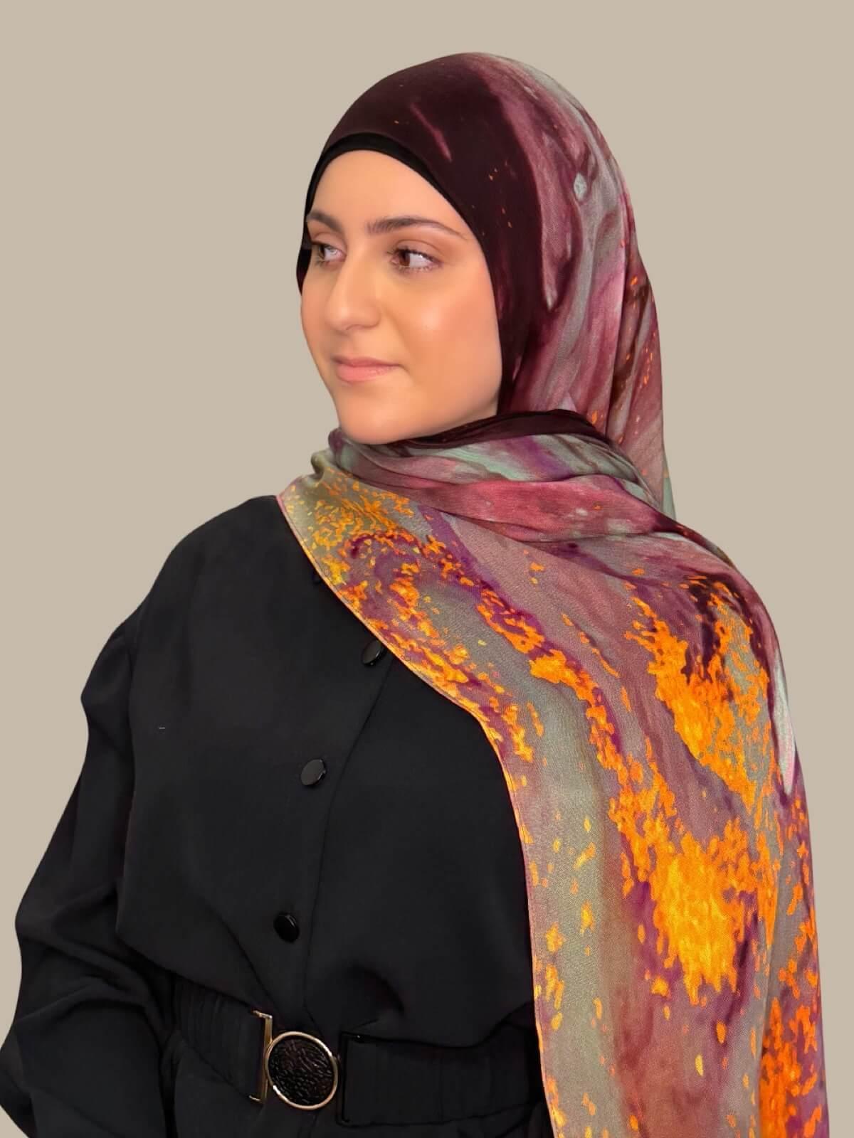 Modish Girl Print Modal Hijab-Rose Mirage