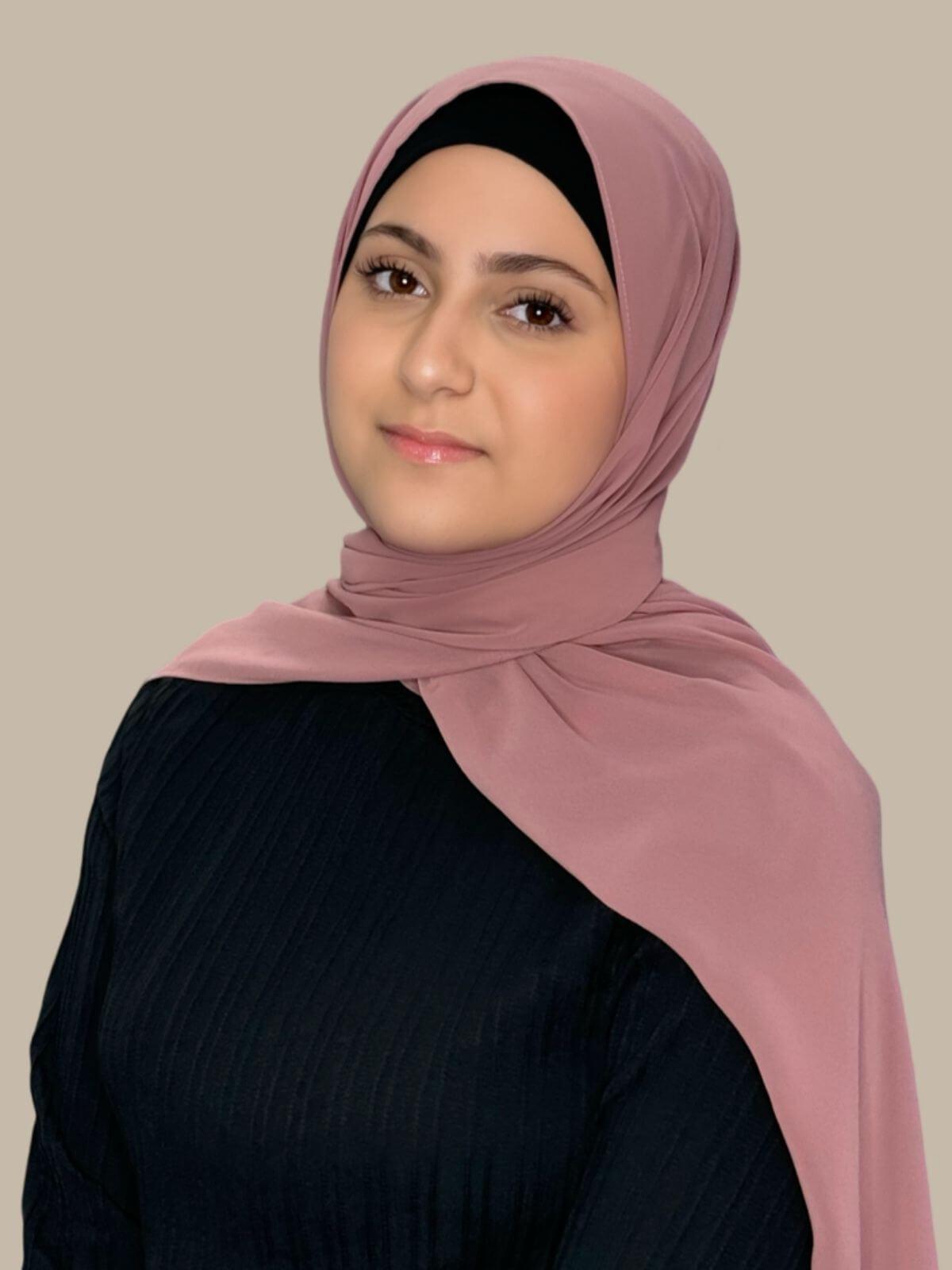 Modish Girl Luxury Chiffon Hijab-Rosey Brown