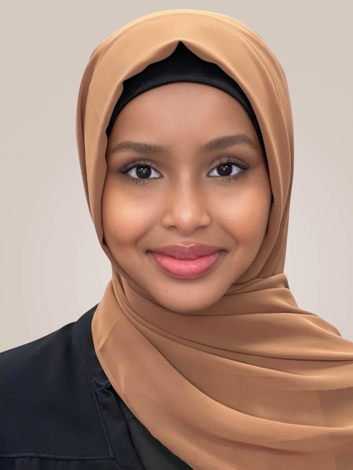 Luxury Chiffon Hijab-Tawny